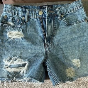 aero mom jean shorts